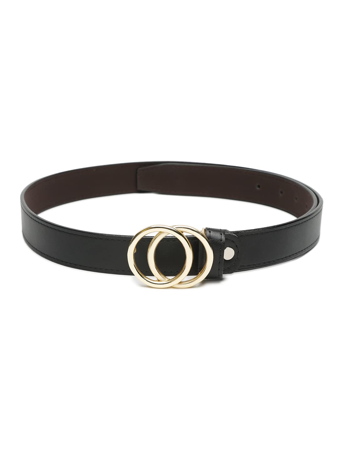 APSISPremium Vegan Leather Dress Belts for Women | Slim Fit, Round Buckle | Versatile Accessory for Any Occasion | A_BT_110_GL_BL34