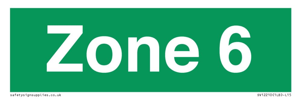 Zone 6 Sign - 150x50mm - L15