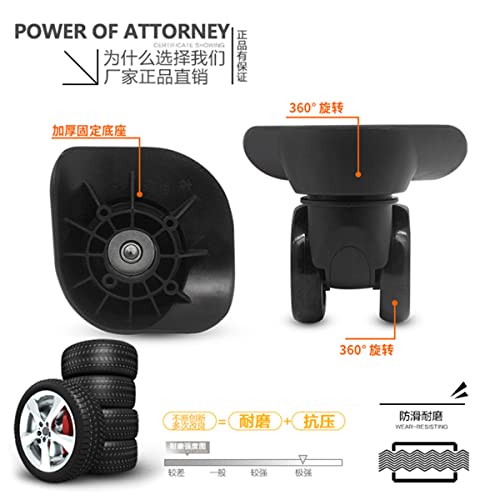 Luggage Suitcase Wheels Swivel Wheel Replacement Travel Suitcase Wheels Plastic Bearings Repair Set for Luggage Kits (A-59-YF)3
