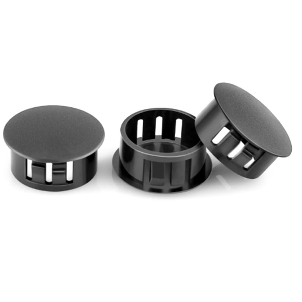 2 Pcs Black Plastic Circular Pipe End Cap, 70mm 75 80mm Snap On Plug Used For Sealing And Plugging Holes In Furniture And Cabinets(80mm)