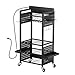 VEVOR 5-Tier Tool Organizer Cart with Charging Station, 8 AC Outlet, Floor Stand Rolling Drill Holder and Tool Battery Storage Rack on Wheels, Garage Floor Rolling Storage Cart for Workshop, Garage