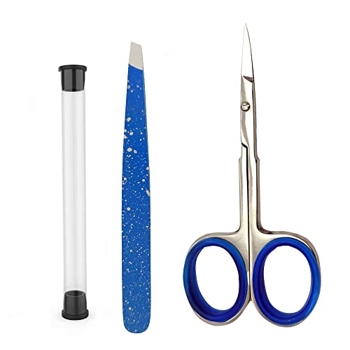 Aftren 2 pièces pince à épiler à sourcils pointe améliorée pince à épiler professionnelle avec revêtement antidérapant pince à épiler pince à épiler pointue Cover