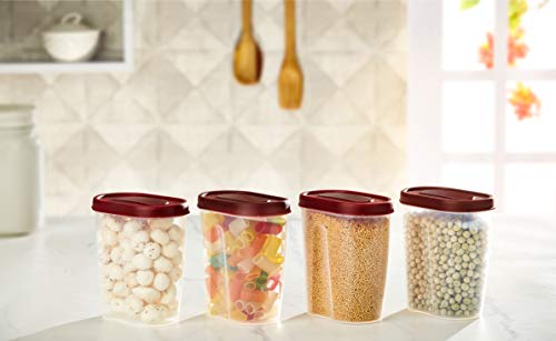 Image of Amazon Brand - Solimo Set of 4 Grocery Jar (450 ml), Red