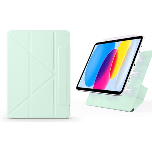 Étui pour iPad 10 2022 vert avec protection magnétique mince à trois volets