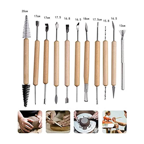Keramische Klei Gereedschap, 11 stks Clay Sculpting Kit Sculpt Smoothing Wax Carving Aardewerk Keramische Tools Polymeer… - Image 7