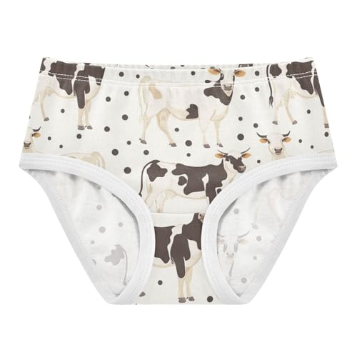 Wusikd Cows Polka Girls' Underwear Cotton Girls Briefs Soft Toddler Underwear 2T