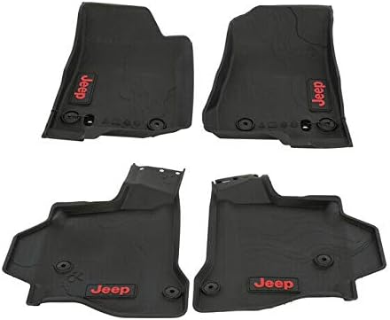 Mopar Jeep 2020 Gladiator All Weather Floor Mats Red Lettering OEM Mopar