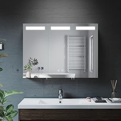 Quavikey® Bathroom Mirror with Lights and Shaver Socket LED