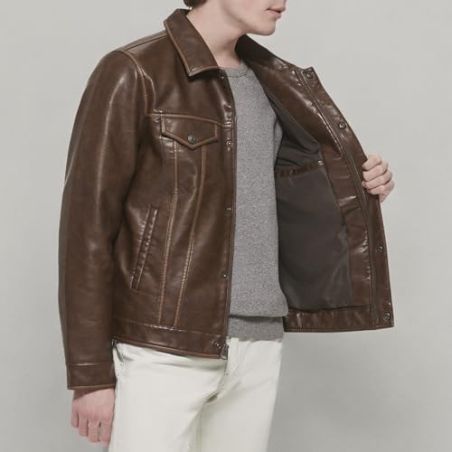 Image of Levi's Men's Faux Leather Classic Trucker Jacket
