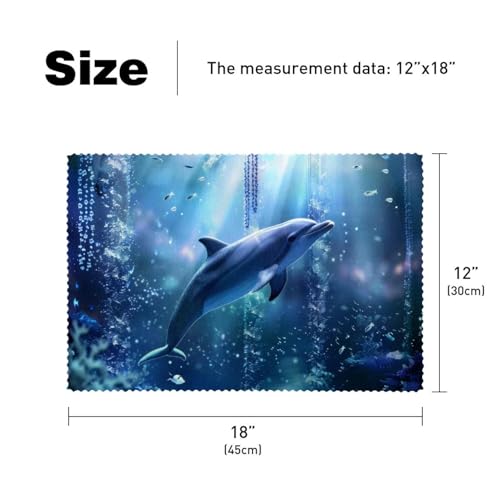Sets de table Dream Dolphin antidérapants 30x45 cm lot de 6 - 6