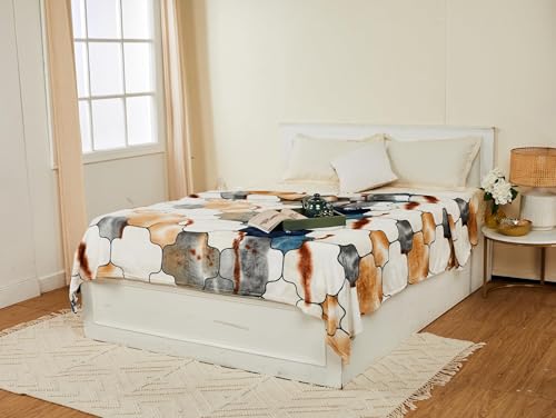 Image of amazon basics Double Sized Plush Blanket | (300 GSM) | (Cream)