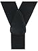 CTM Men's Elastic Button End Suspenders, Black