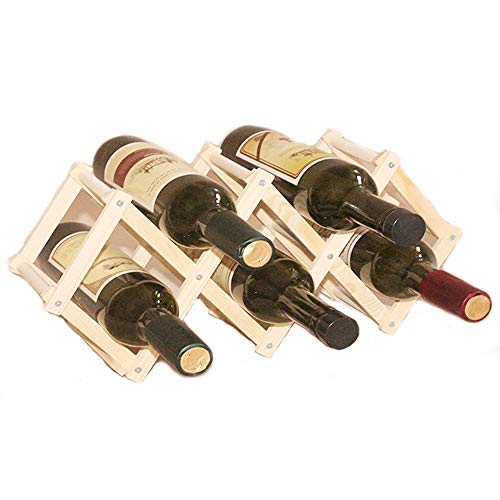 Soporte para botellas de vino de madera Cherish Wood plegable 5 botellas miniatura 1