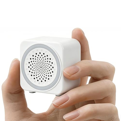 Alaoo Máquina de Ruido Blanco,Máquina de Sonido Portátil para Dormir para Bebé con 26 Tipos de Sonidos Relajantes,7 Colores Máquina de Ruido, Luz Nocturna Ajustable,Temporizador,Modelo Cuadrado MINI