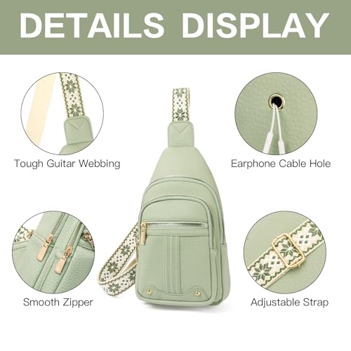 GAEKEAO Sling Bag for Women Crossbody Bags Fanny Pack Vegan Leather Chest Bag Travel Shoulder Belt Purse Backpack Gifts4