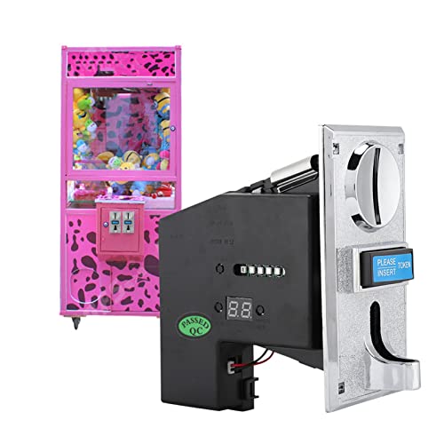 Risegun Coin Acceptor, Münzprüfer Münzautomat für Waschmaschine Spielautomat, Multi Münzeinwurf für Spielkonsolen, Verkaufsautomaten