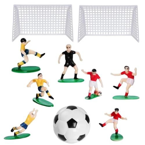 Decoración de Tartas Fútbol 3D, Topper de Tarta con Figuras de Jugadores de Fútbol, Adornos de Pastel Temático Deportivo para Cumpleaños, Baby Shower, Bodas, Fiestas de Fútbol y Eventos Deportivos