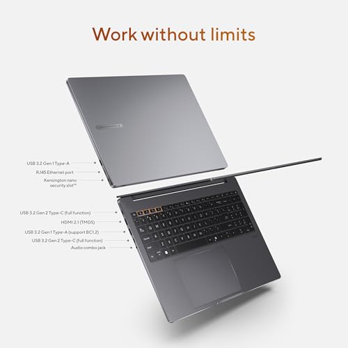 ASUS ExpertBook PM3 - 16-inch Laptop, AMD Ryzen AI 7 350 Processor, 32GB RAM, 1TB SSD, WiFi 7, Windows 11 Pro, Misty Gray by ASUS - Image 5
