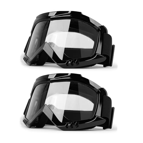 LMAVAG Professional Motorcycle Motocross Goggles 2-Pack Dirt Bike ATV Riding Racing Wide vision...
