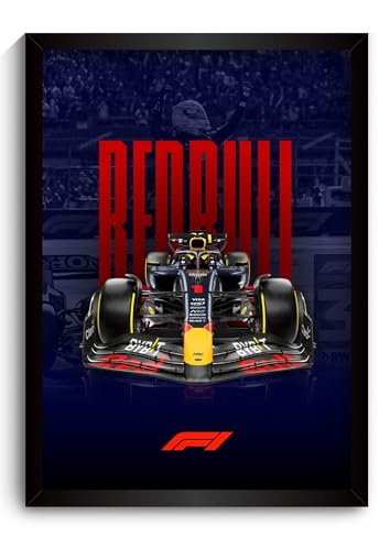 Image of Funk You Store Redbull F1 Poster | Framed Red Bull F1 Car A4 Sized (31 x 23 cm) | Max Verstappen Poster | Redbull Car Posters for Wall, Gift for Boys, Formula 1 Frames | Formula 1 Frame