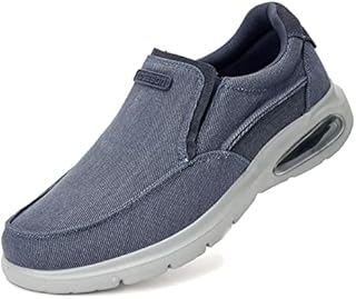 TIOSEBON Mens Canvas Slip-On Shoes Casual Lightweight Comfort Air Cushion Loafers