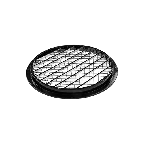 Image of Repa Market 10 Inch (Vent Opening Size) Heavy-Duty Black Aluminum Alloy Gable Vent - Air Vent Covers with Mesh Screen - Cold Air Intake, Register Vent Cover for HVAC - Outdoor Air Return Grille