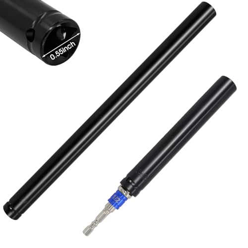 2 Pcs 9/16(14mm) Power Nut Driver 6 and 12 Length Nut Runner Hollow Socket with 1/4 Hex Shank Fit Long Bolts and Ductwork