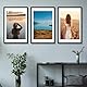 kollyseek 3er Set Bilderrahmen 40x60 cm aus MDF und Acrylglas-Schwarz Fotorahmen Bilderrahmen holz,zum Aufhängen & Aufstellen, Wohnzimmer zum Stellen und Hängen, Schwarz Dekorahmen