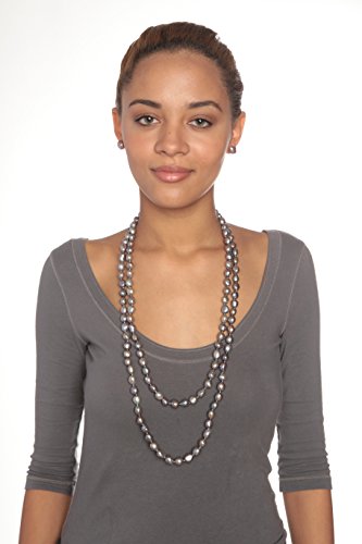 HinsonGayle AAA Handpicked 10-11mm Ultra-Iridescent Baroque Freshwater Cultured Pearl Rope 65 inch2