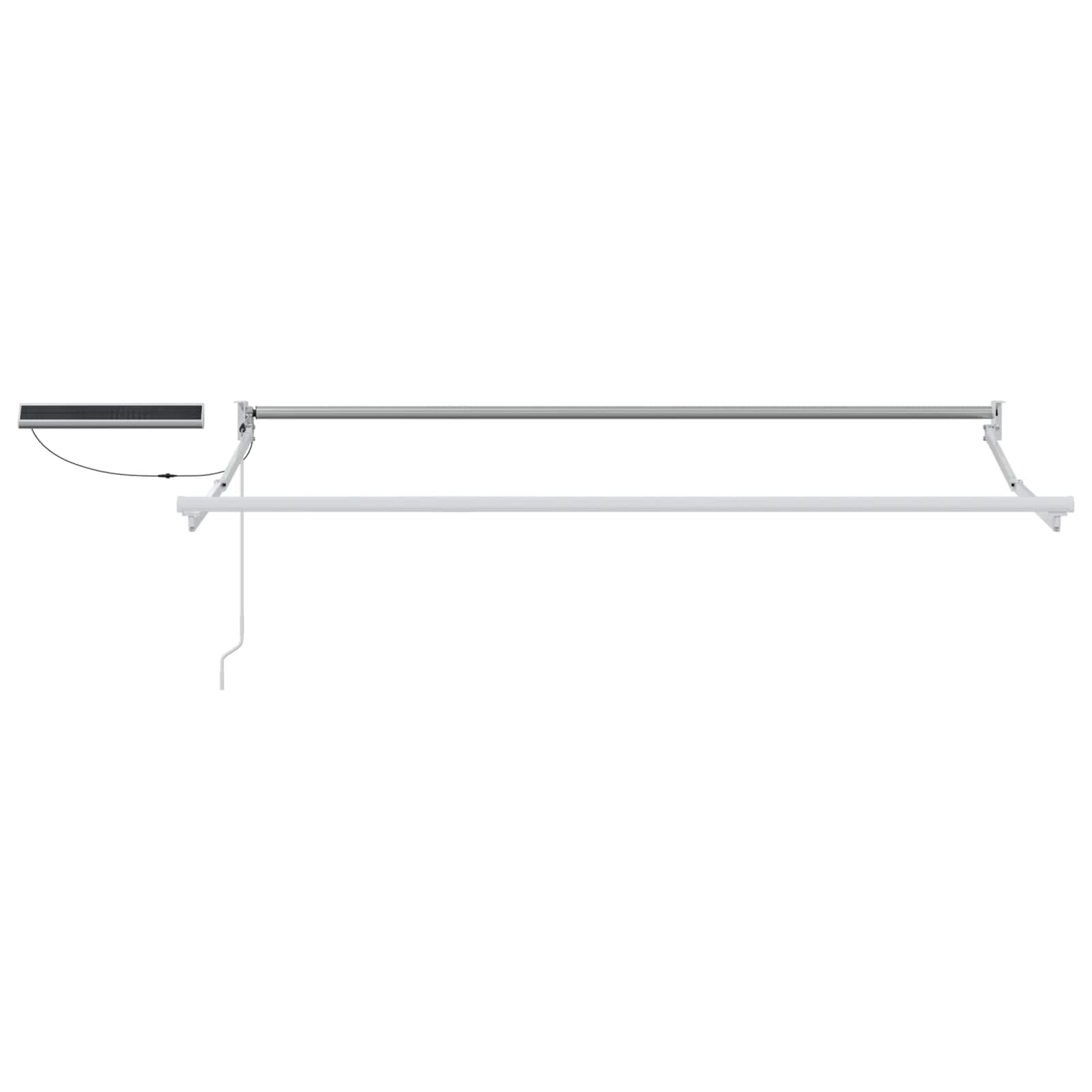 Toldo eléctrico exterior aluminio 3 x 2,5 m | Panel Solar, Control Remoto, Manivela Manual, Poliéster, Para Patio Jardín