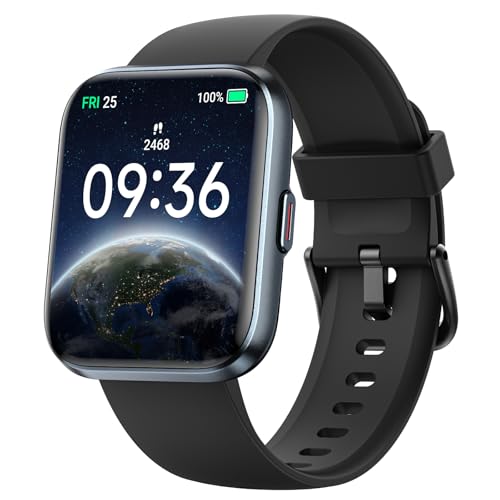 Smartwatch Uomo Donna, 1.8' AMOLED Smart Watch con Chiamate, Alexa Integrato, 100 Sportive, Orologio Smartwatch con Cardiofrequenzimetro/Sonno/SpO2/Contapassi, Impermeabile IP68 per Android iOS