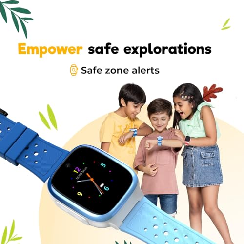 Image of Noise Explorer Kids Smart Watch with GPS Tracking, 2-Way Video & Voice Calling, Safe Zone Alert, School Mode, SOS, Habit Formation, App for Parents (Captain Duo), Multicolor