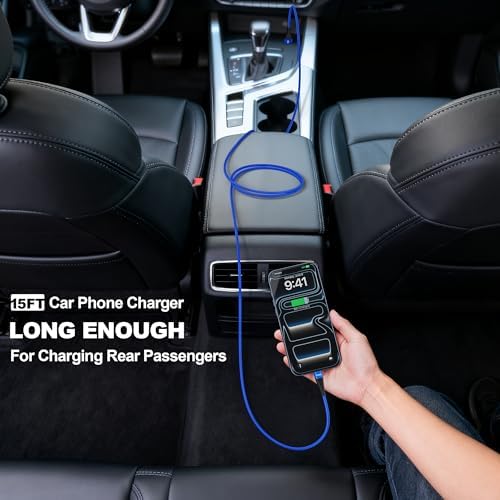 Extra Long USB C Cord 15FT, 100W USB-C to USB-C Cable Fast Charger USBC — view 6