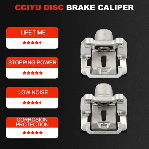 Image of cciyu Rear Left & Right Disc Brake Calipers w /Bracket 18B4992 18B4993 2005-2021 For Chrysler For 300,2011-2021 For Dodge For Challenger,2006-2021 For Dodge For Charger,2005-2008 For Dodge For Magnum