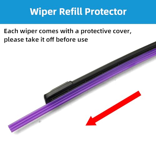 Dynoels DS-01-M-2618-3/4 Windshield Wipers, 26'' + 18'' Wiper Blades For Honda Civic 2016-2021, Hr-V 2016-2022, Insight 2010-2022 All-Season Automotive Replacement Windshield Wiper Blades thumb #3
