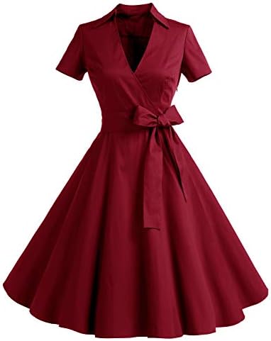 Timormode Audrey Hepburn rockabilly Swing sukienka z krótkim rękawem
