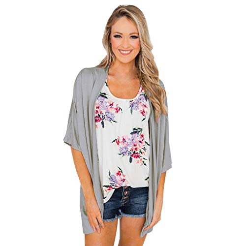 Startview Fashion Women Casual Shawl Kimono Half Sleeve Cardigan Top Cover Up Solid Coat