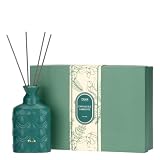 THUN - Campana in stoneware verde - 250ml - Contenitore: gres e silicone. Bastoncini: PP.
