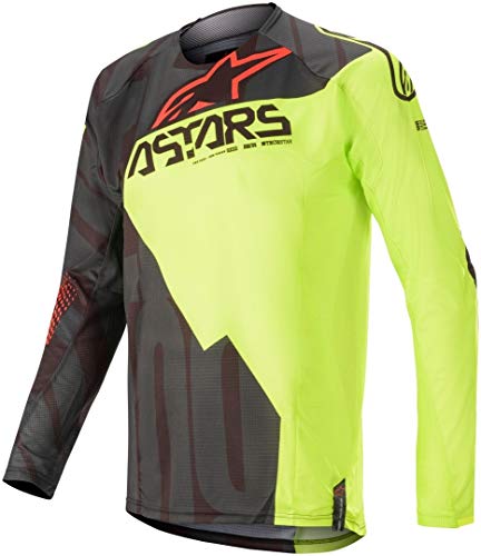 Alpinestars Techstar Factory MX Jersey Small Black Yellow Fluo Red Fluo