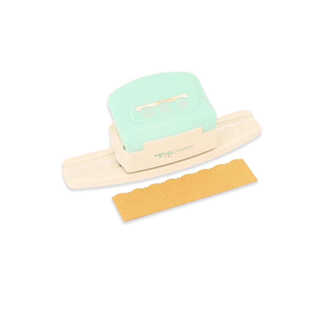 Craftelier Pressure Lever Punch for Making Decorative Edges with Embossed Flowers on Paper and Card, Die-Cut, Perfect for Scrapbooking and Crafts
