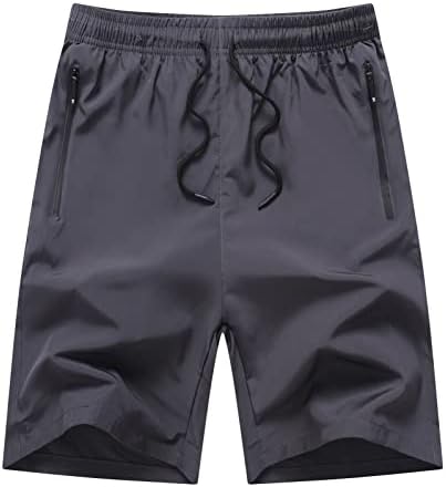 ZooYung Boys Running Shorts Quick Dry Lightweight Athletic Shorts with Zipper Pockets for Workout Gym Training Outdoor(Sanyge-BoyShort7022-D.Gray-7-2XL)