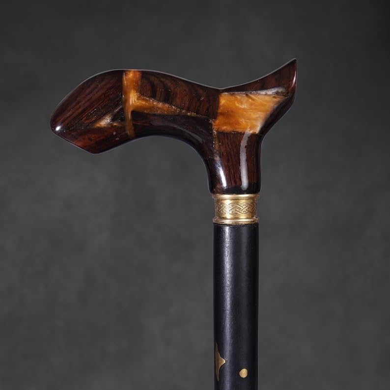 Stylish Wooden Walking Cane – Handcrafted Stick for Gentlemen, Comfortable Grip-image-33