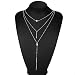 Produktbild Anglacesmade Bohemia Layered Choker Halskette Stick Bar Halskette Scheibe Halskette Münze Halskette Gold Bar Disc Anhänger Halskette für Damen und Mädchen