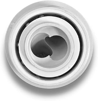Discount Pool Mart DPM Heavy-Duty Pro Rotating Therapy Massage Inlet Jet for Spa | Made in USA | Inlet Rotating Fitting 1 1/2 MIP Thread for Inground Swimming Spa (2 Pack, White)
