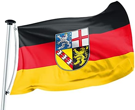 Flagge Saarland Protektorat 1947-1956 - 150x90cm Fahne Aus Polyester