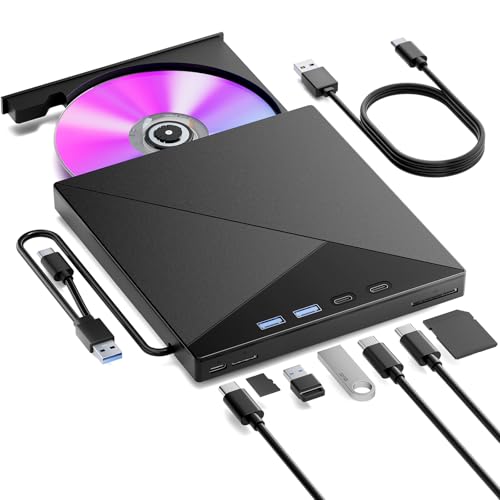 BNEHHOV Lettore CD DVD Esterno per PC, Masterizzatore DVD CD
