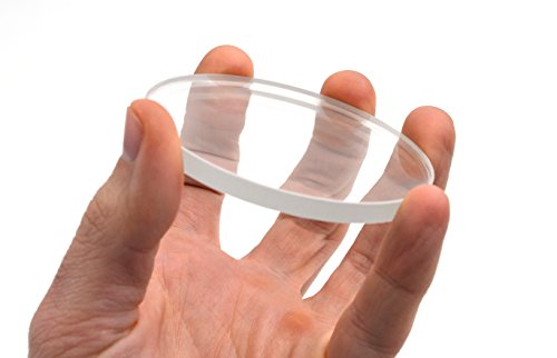Image of Double Concave Lens, 1000mm Focal Length, 3 inch (75mm) Diameter - Spherical, Optically Worked Glass Lens - Ground Edges, Polished - Great for Physics Classrooms - Eisco Labs
