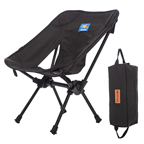 predolo Silla de Respaldo de Asiento para Niños Al Aire Libre de Alta Resistencia con Bolsa de Almacenamiento Taburete Silla Plegable Niños, Negro