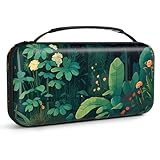 NPOOYI Carrying Case Compatible with Nintendo Switch OLED 2021/2017, Hard Shell Protective Switch Travel Case with Pockets and Game Holder for Console Joy-Con & Accessories, Green