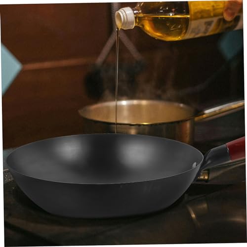 Wok tradicional COLLBATH de hierro antiadherente con mango aislado miniatura 4